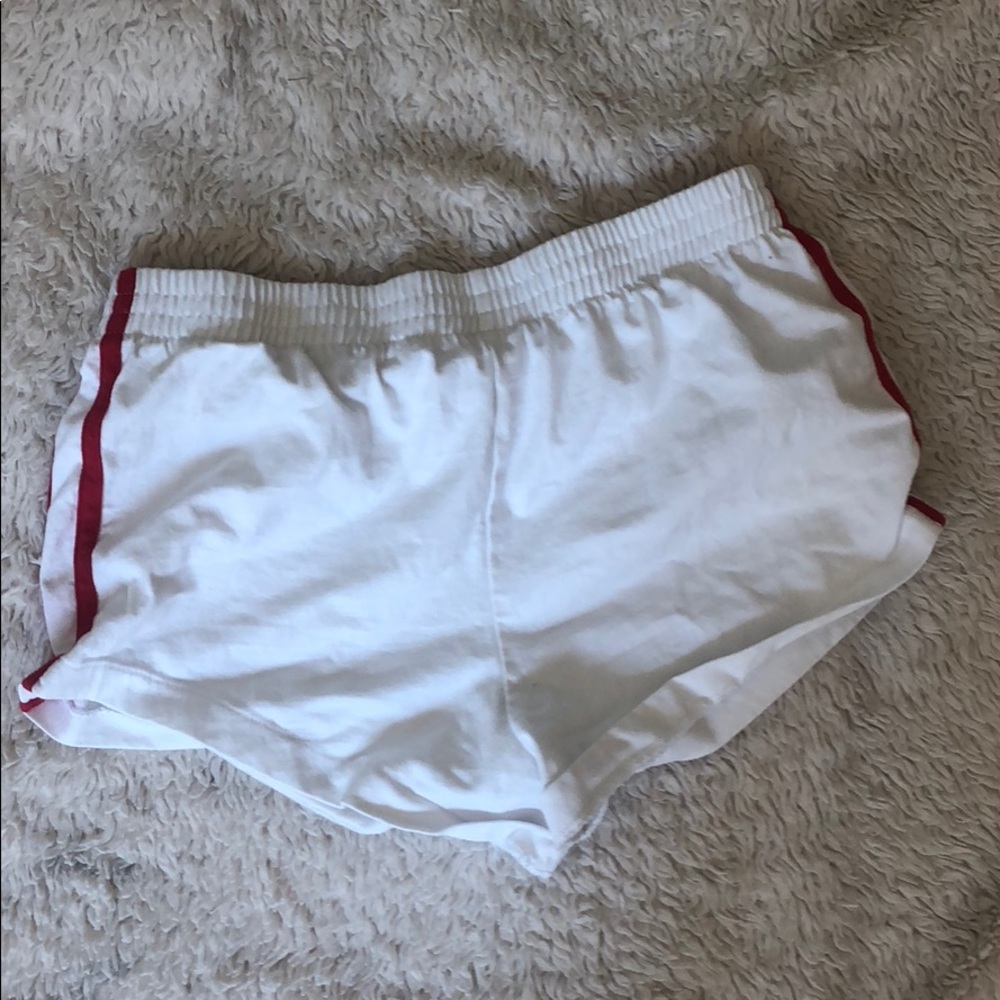 BRANDY MELVILLE RED AND WHITE SHORTS